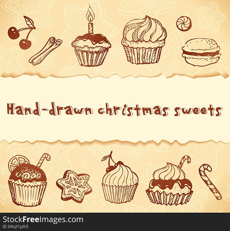 Isolated Bakery Hand-drawn Illustrations Set