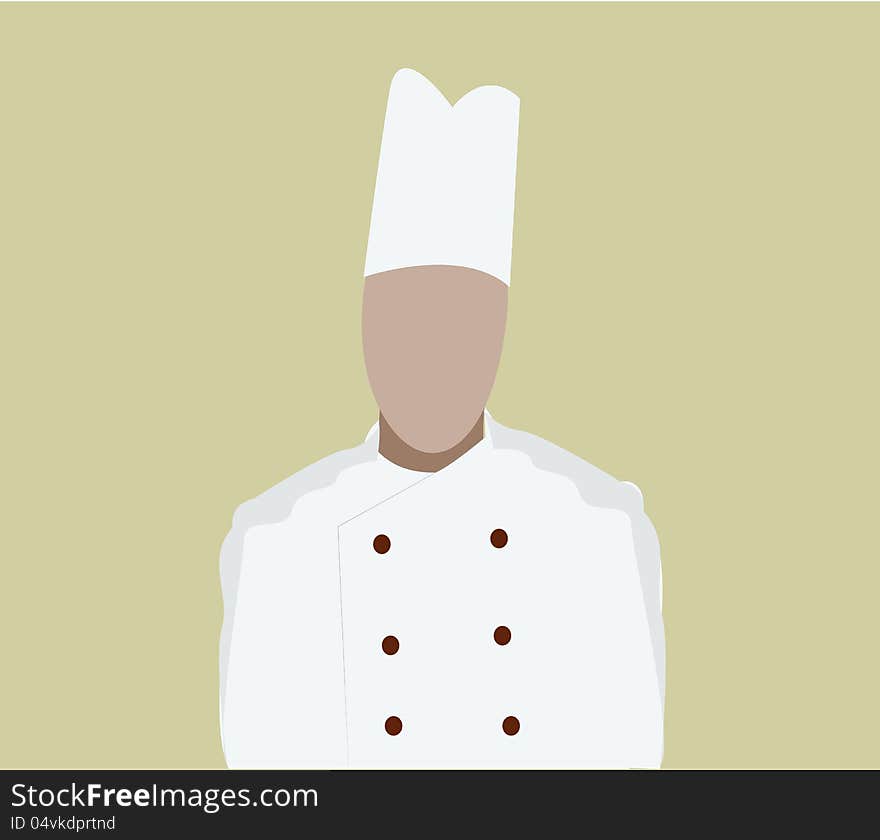 Cartoon illustration of a chef . Cartoon illustration of a chef