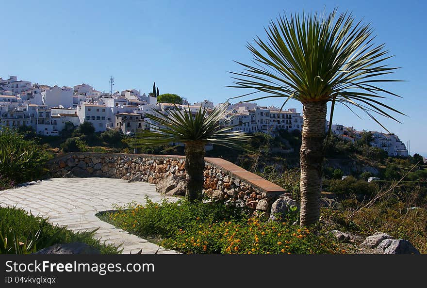 White andalusian village of Frigiliana.