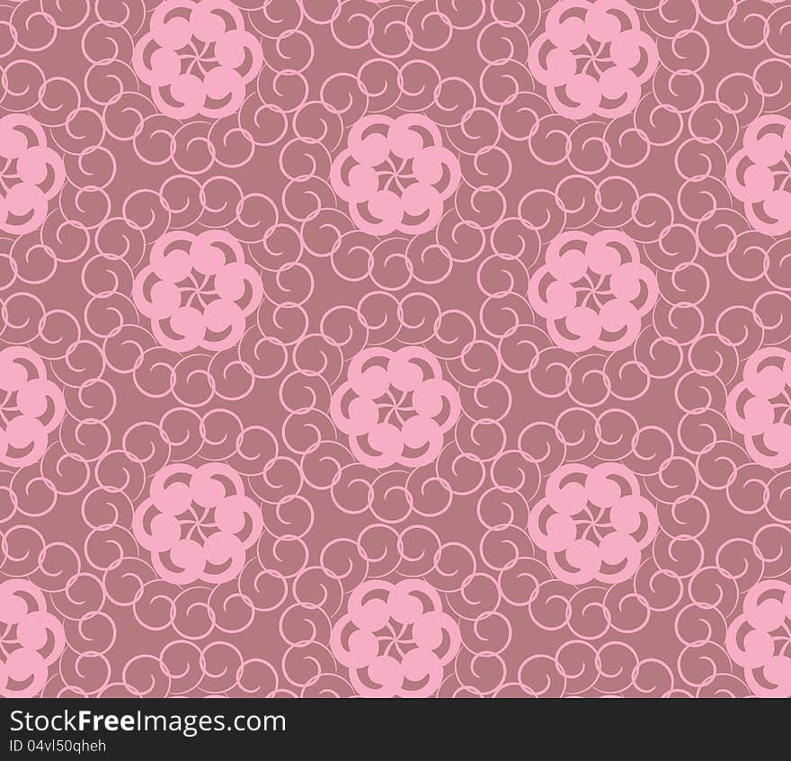 Abstract Curl Pink Seamless Texture