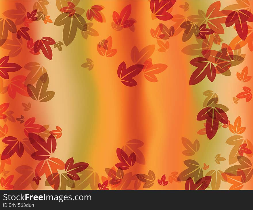 Autumn Background With Leaves