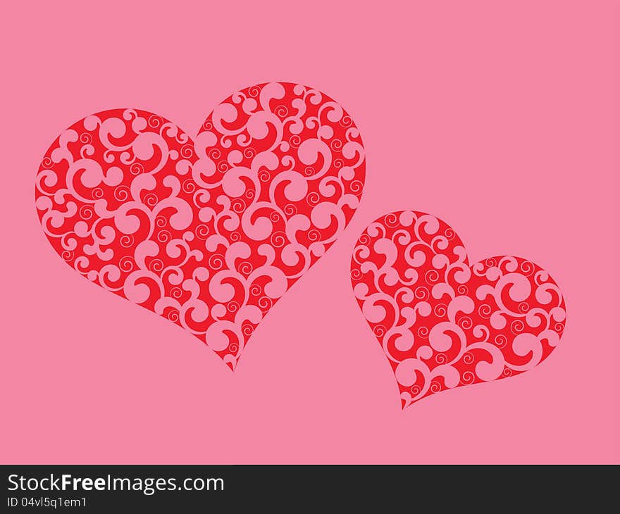 Valentines day background with hearts