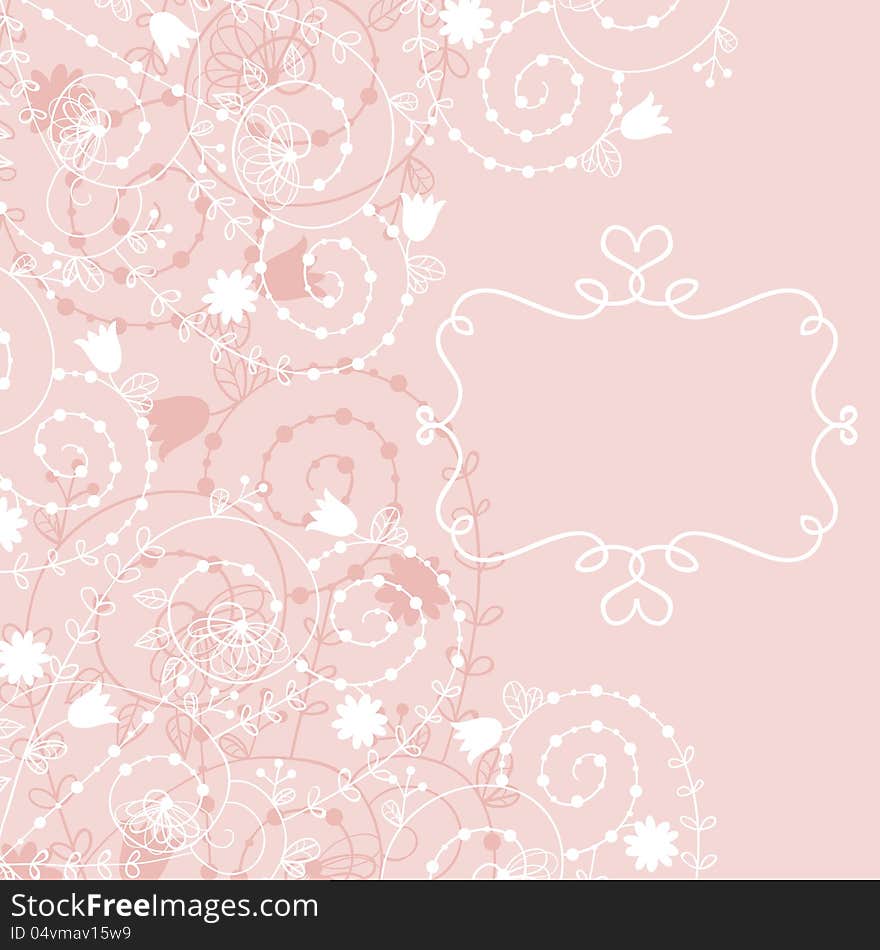 Vector delicate background with flowers for card and invitation. Vector delicate background with flowers for card and invitation