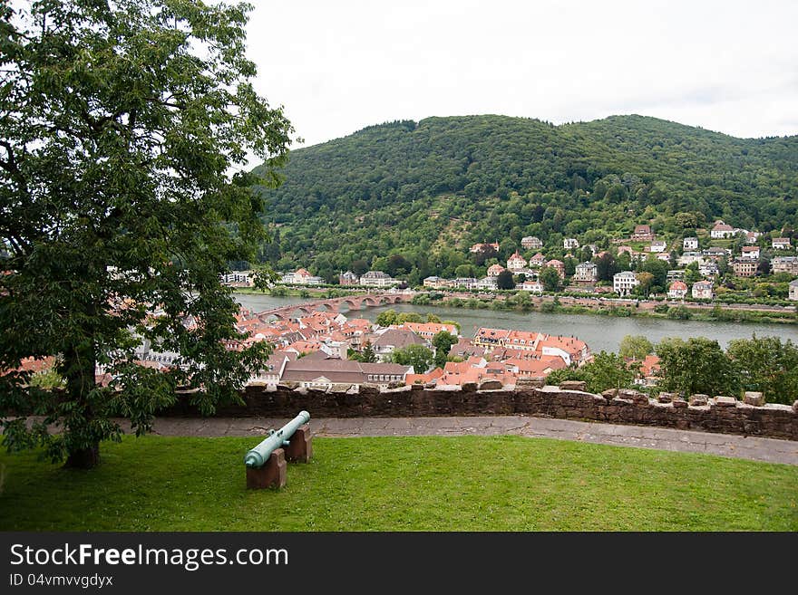 Heidelberg historic center view