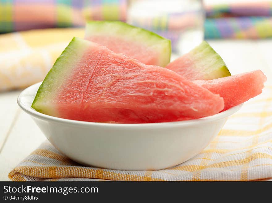 Sliced Watermelon at a picnic