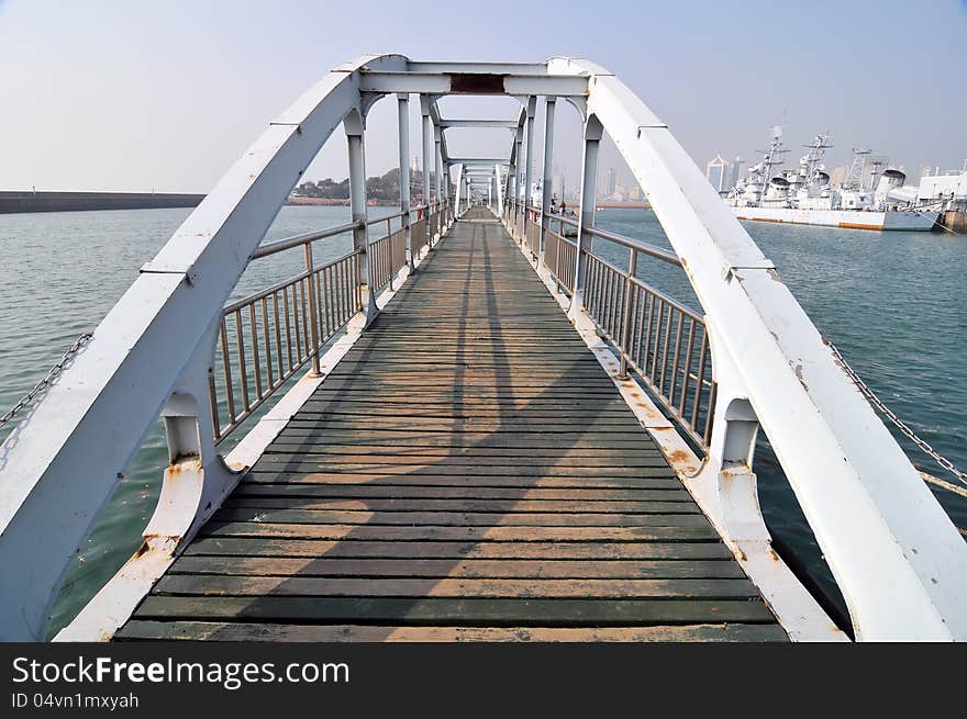 Pier wooden plank