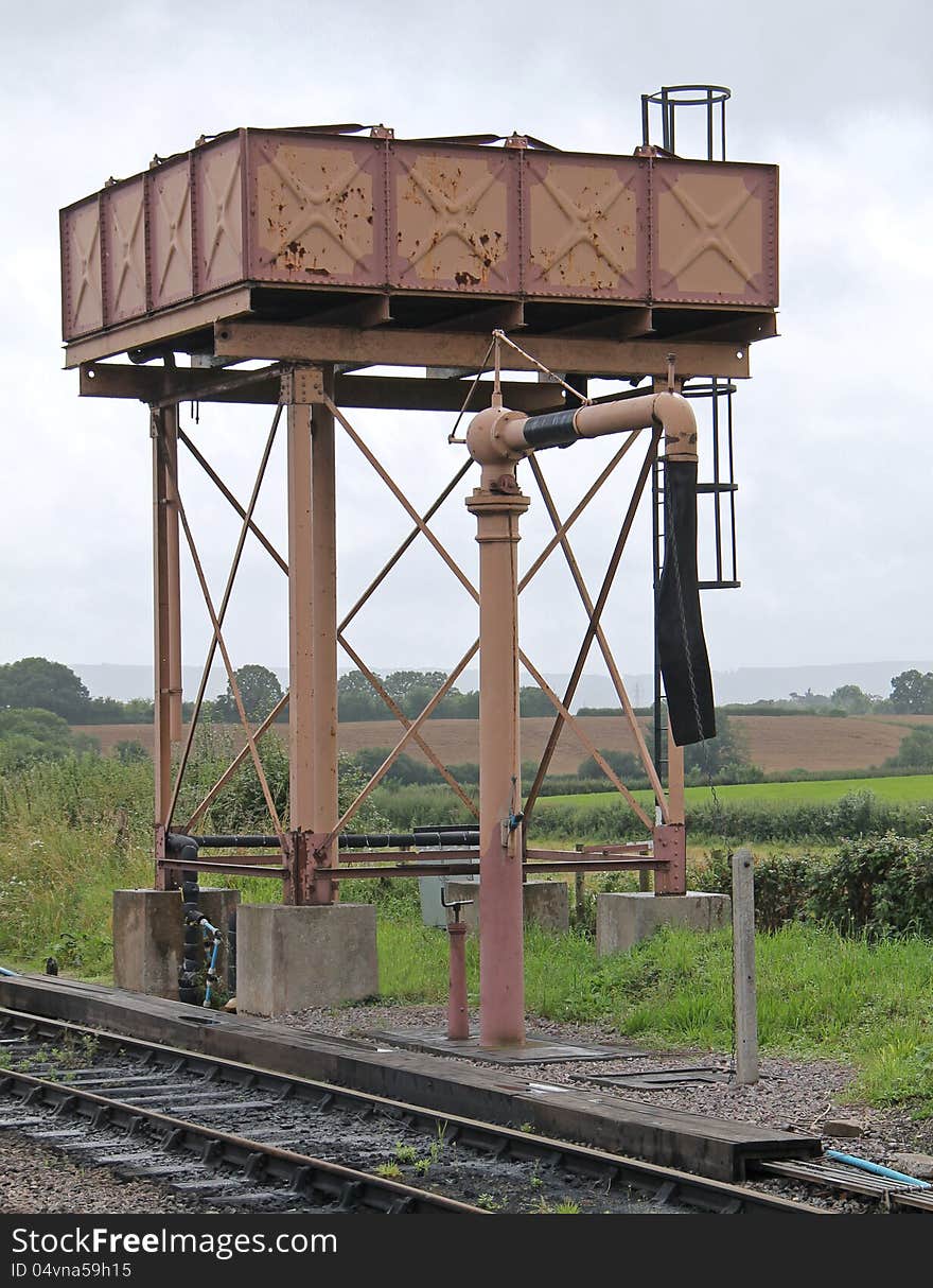 A Vintage Water Tower for Refilling Steam Trains. A Vintage Water Tower for Refilling Steam Trains.