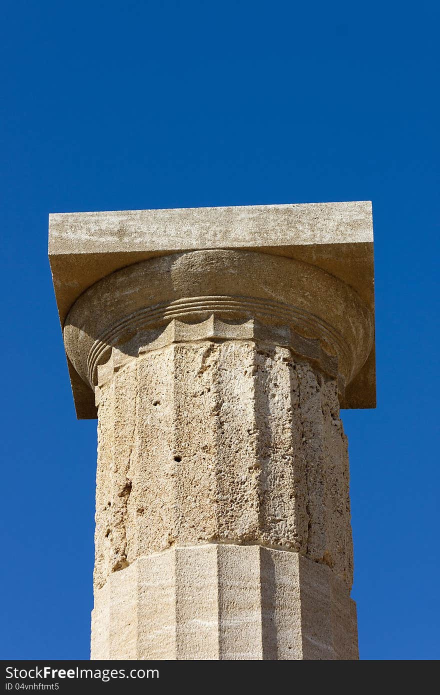 Acropolis of Lindos, Rhodes island, Ruins of the temple