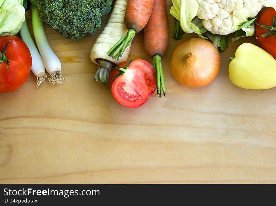 Fresh vegetables on the table