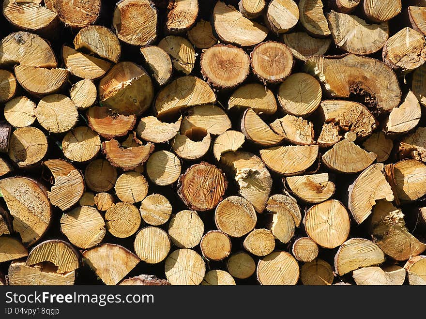 Big boundaries of sawn timber logs. Big boundaries of sawn timber logs