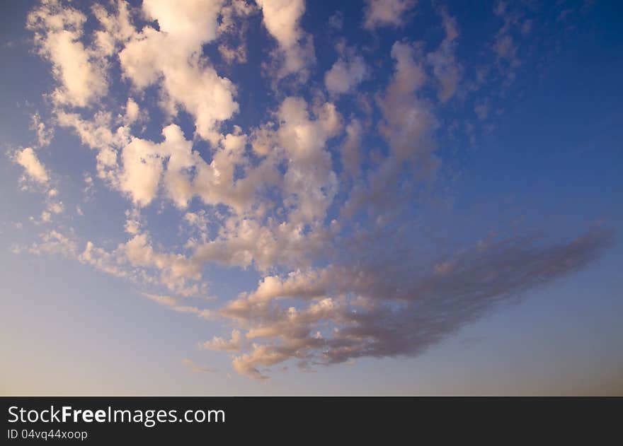 Evening sky with clouds