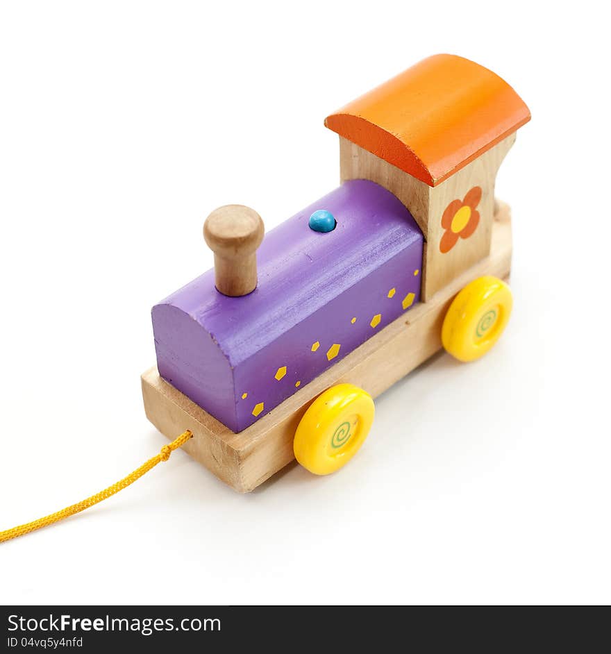 Colorful wooden train - child toy