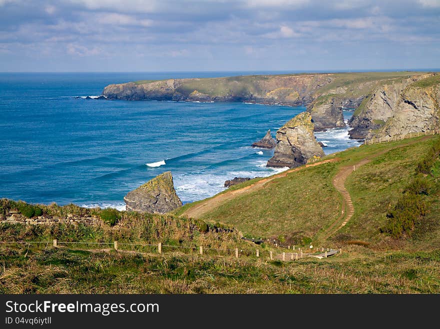 North Cornwall coastline England