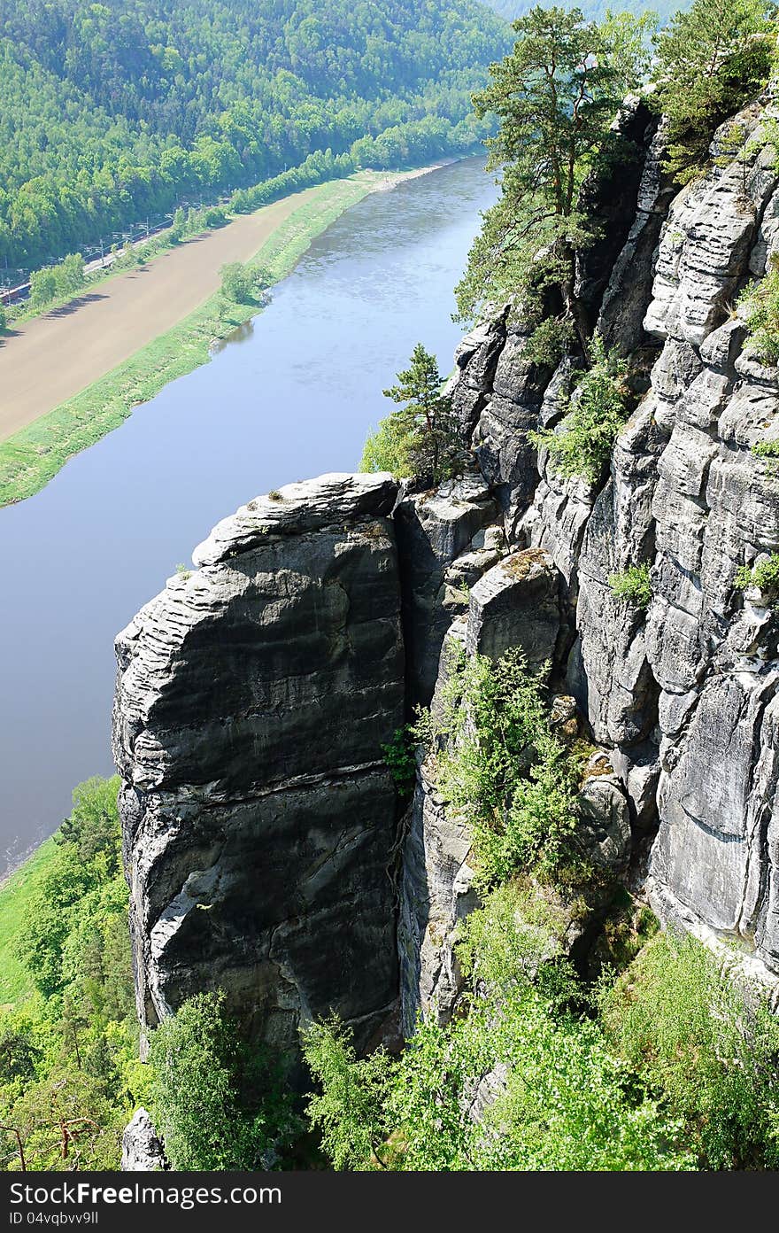 View from the bastion of the Elbe