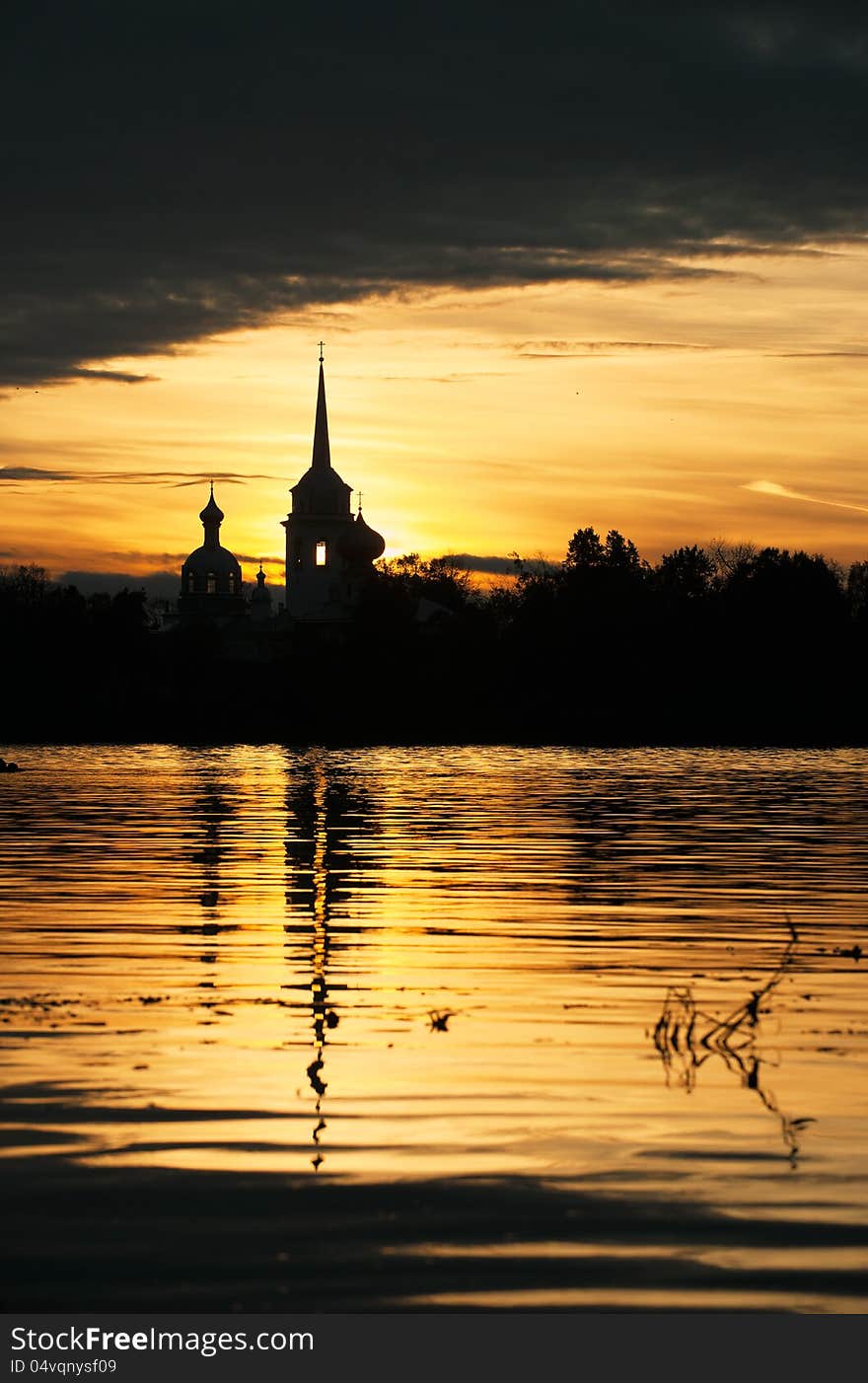 Nikolo Medvedsky Monastery In Sunset