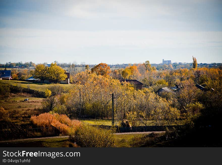 Autumn landscape shot in Romania