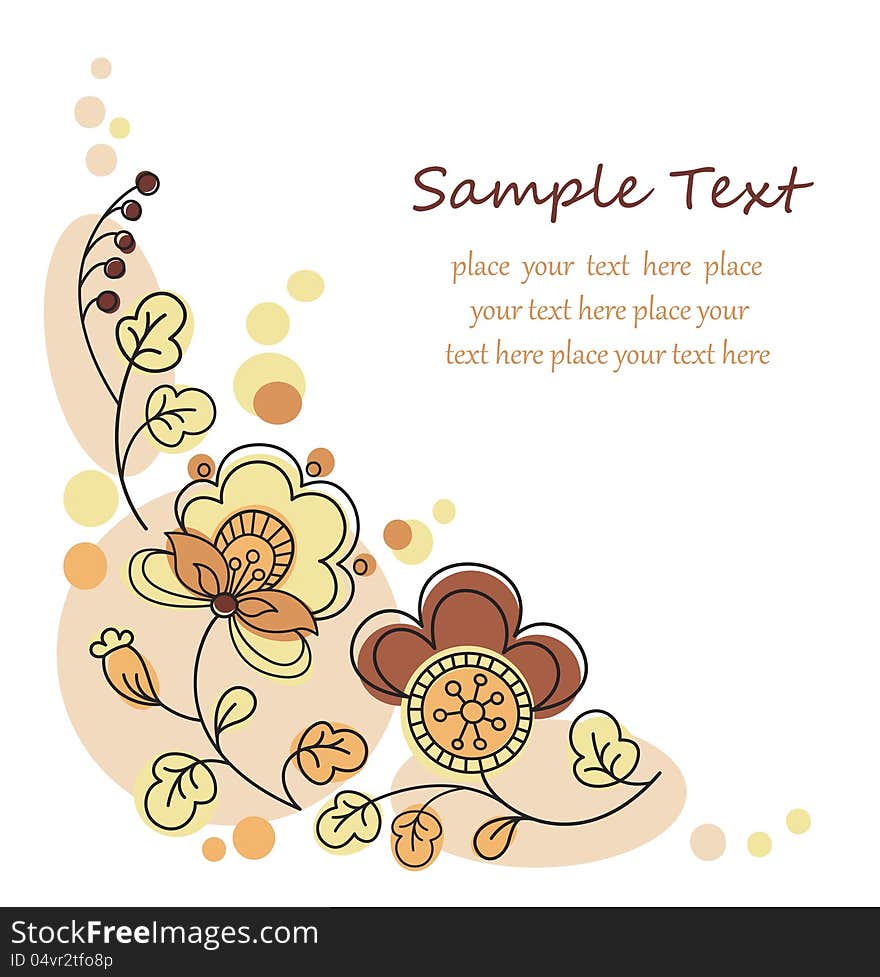 Floral decorative background. Editable vector illustration