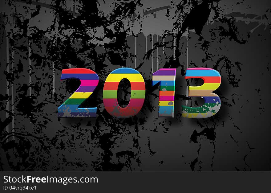 2013 Happy New Year greeting card. 2013 Happy New Year greeting card