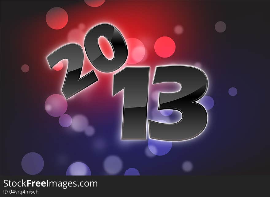 2013 Happy New Year greeting card. 2013 Happy New Year greeting card