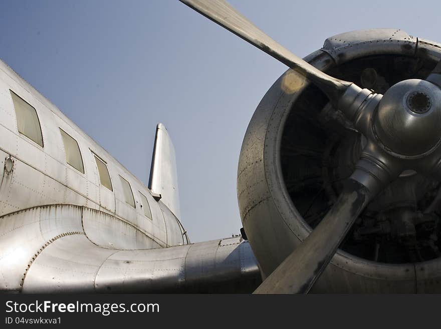 Historic Russian aircraft (Iljušin Il–14) in the museum. Historic Russian aircraft (Iljušin Il–14) in the museum