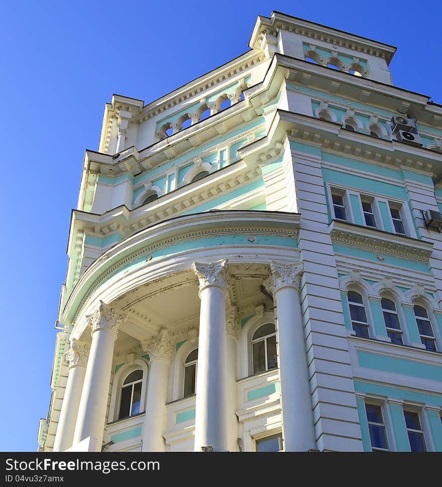 The image of public historical building on the blue sky background