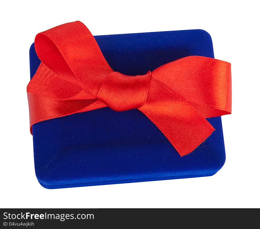 Gift box with red bow