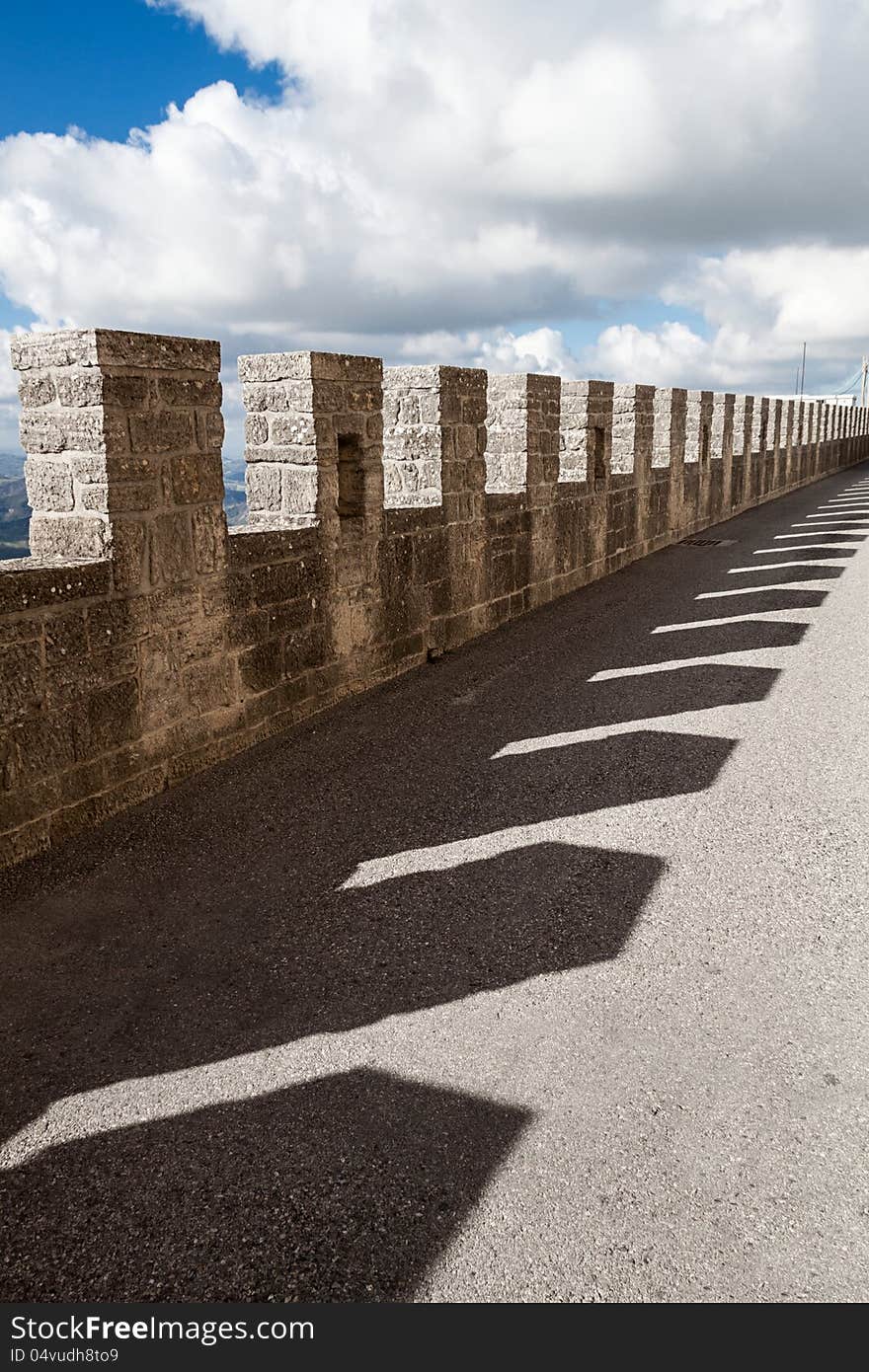 Footbridge over the walls