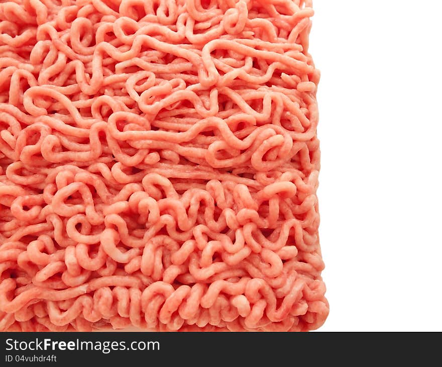 Minced meat  isolated closeup