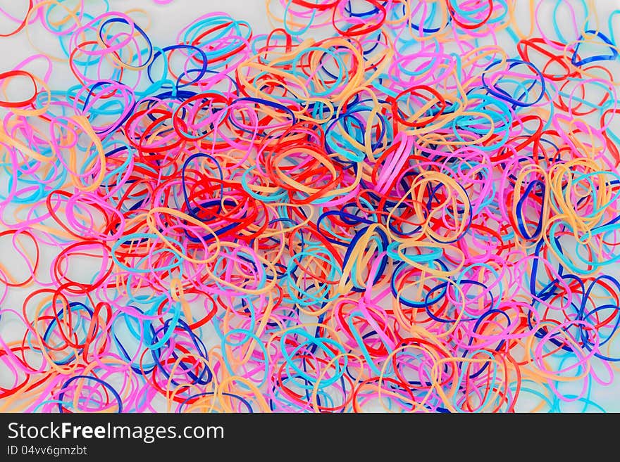 Colourful rubber band