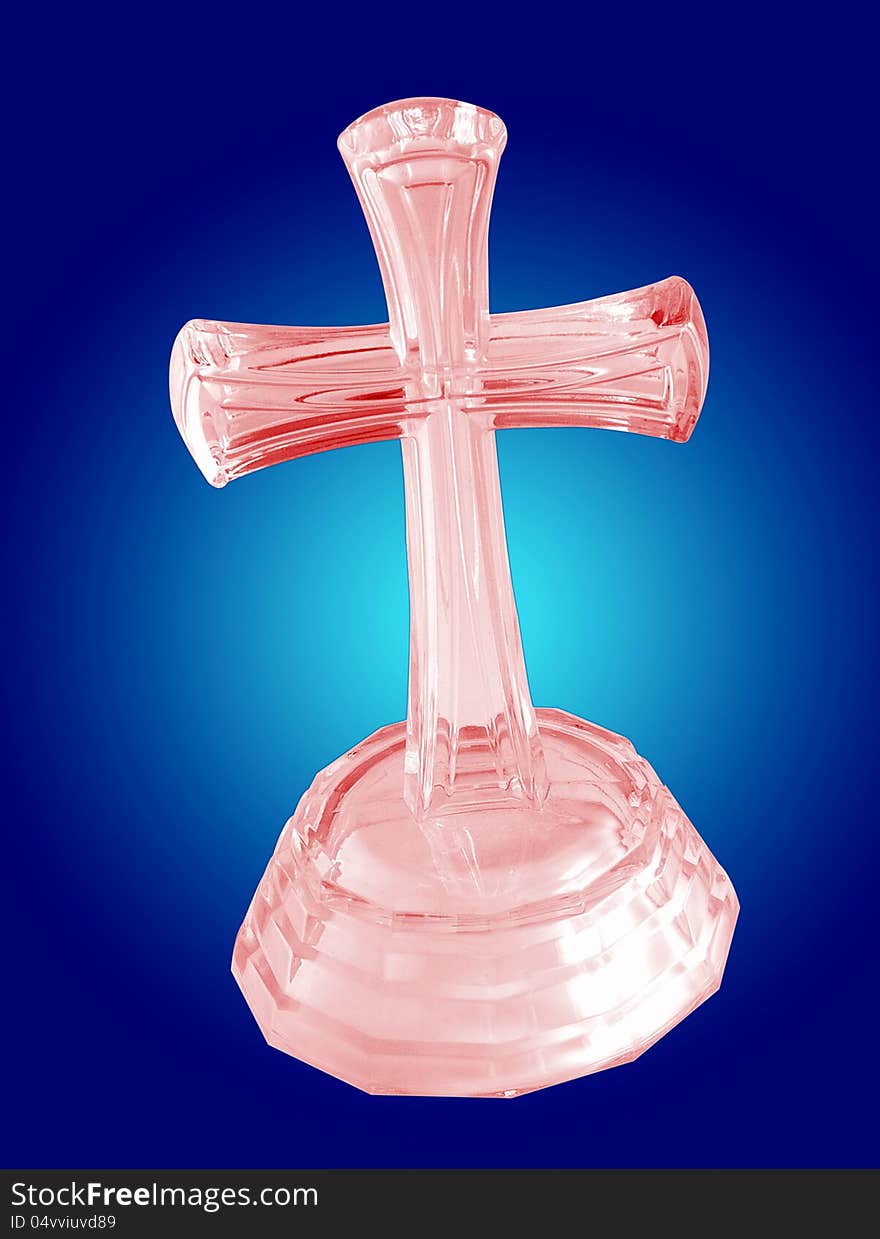 Glass cross symbols of faith in Bible. Glass cross symbols of faith in Bible