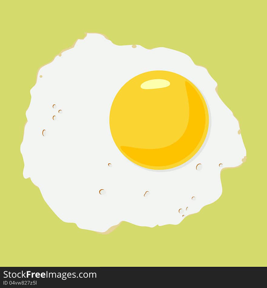 Vector illustration ov fried egg.