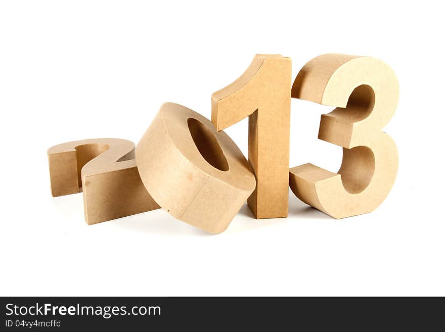 Paper numbers forming 2013 as for the new year. Paper numbers forming 2013 as for the new year