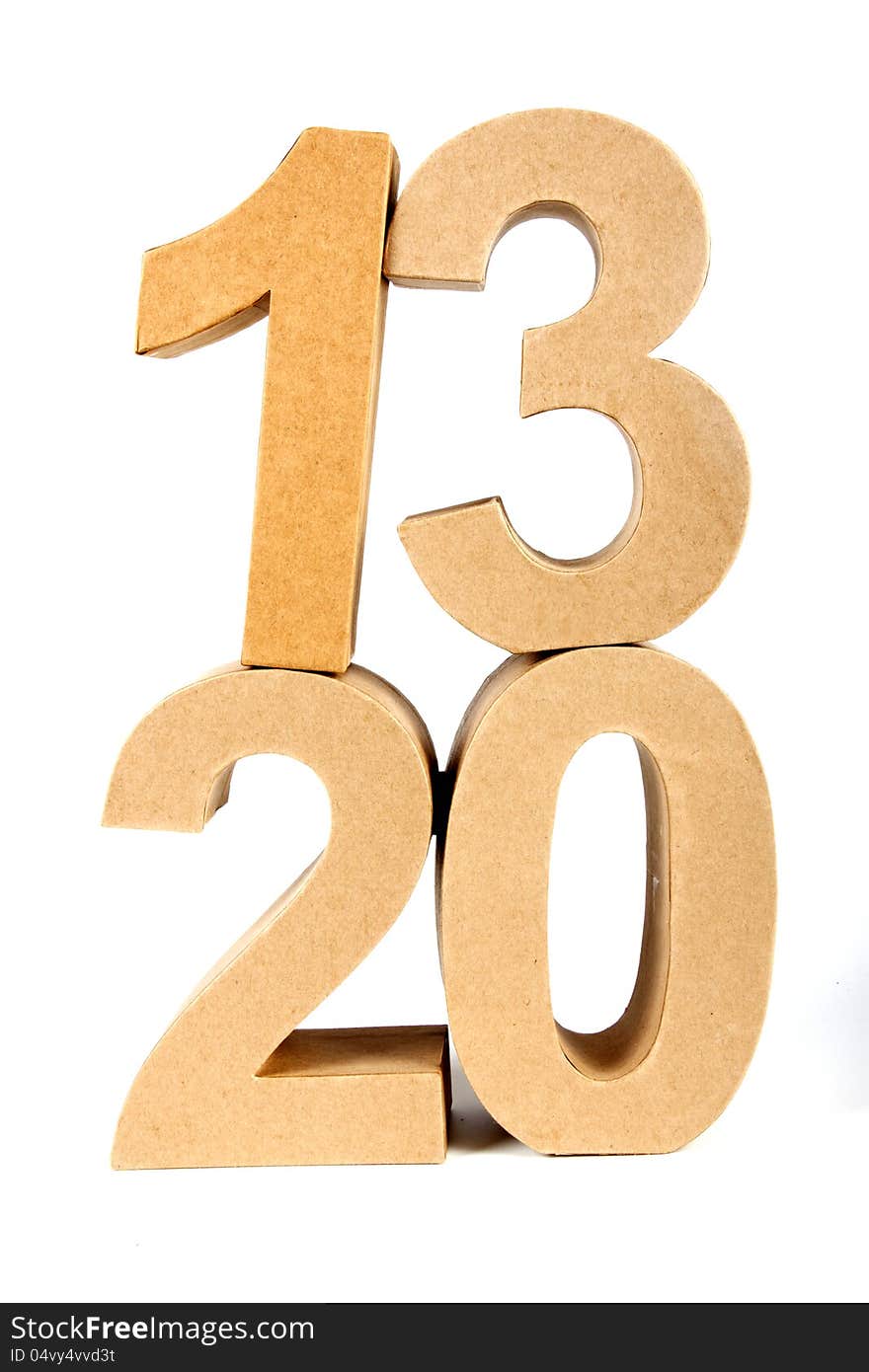 2013 in paper 3D numbers