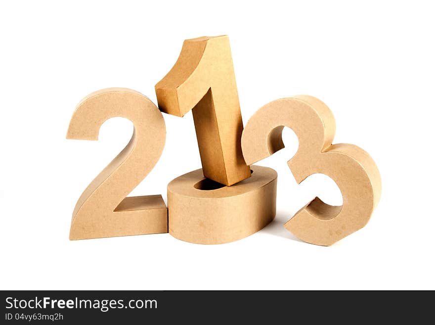 Paper numbers forming 2013 as for the new year. Paper numbers forming 2013 as for the new year