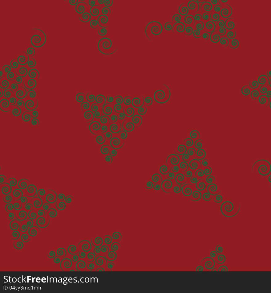 Christmas tree seamless pattern vector eps8