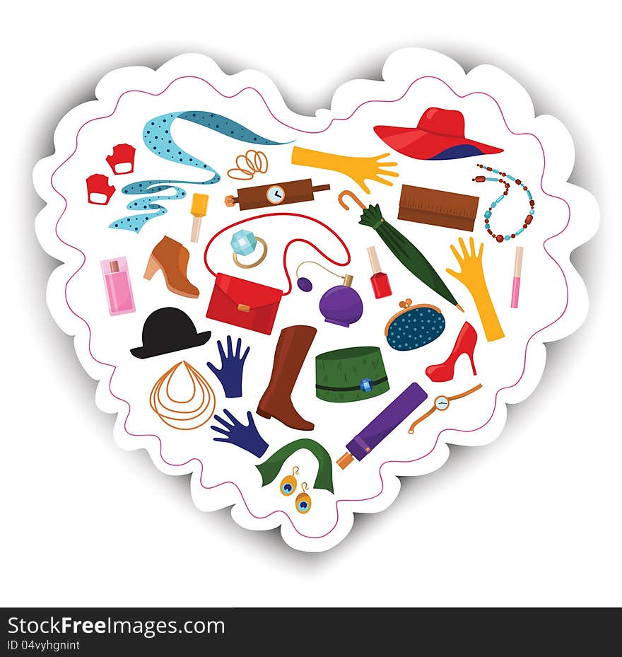 Vector illustration of different purchasing. Vector illustration of different purchasing