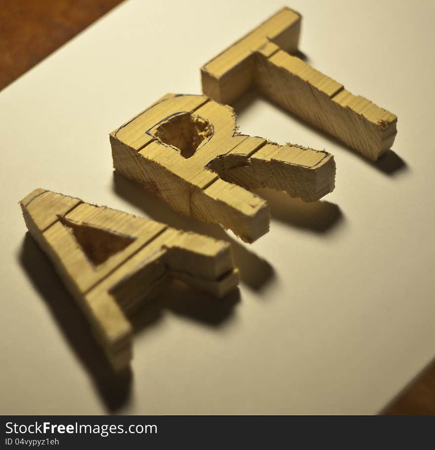 Word of the wooden letters. Word of the wooden letters