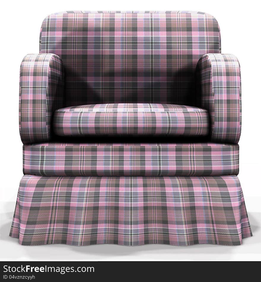 3d render of soft, comfortable armchair on white background. 3d render of soft, comfortable armchair on white background.