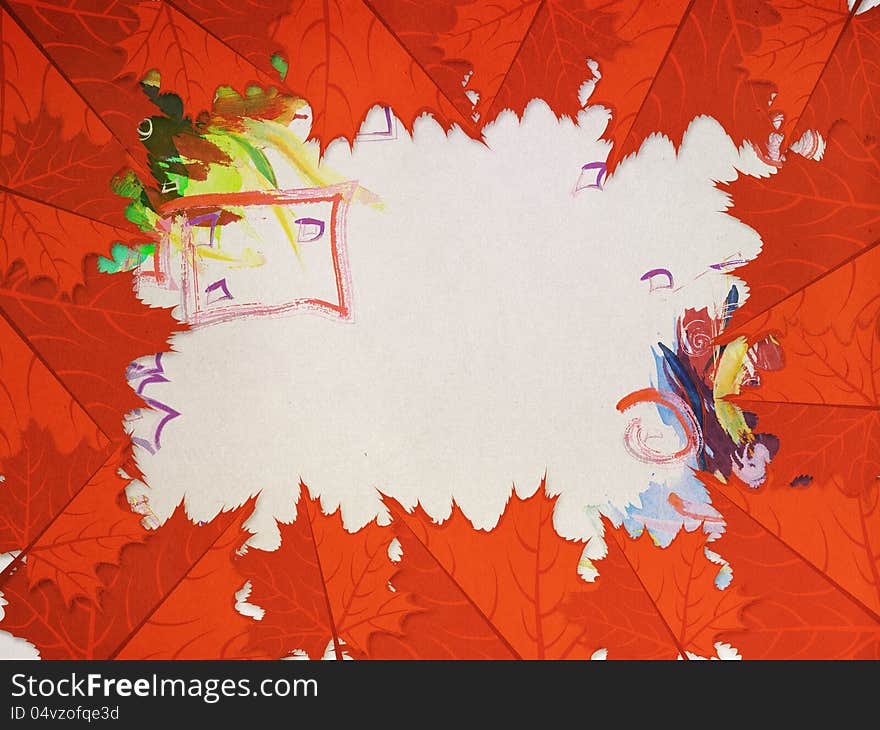 Illustration of abstract colorful maple leaves frame background. Illustration of abstract colorful maple leaves frame background.