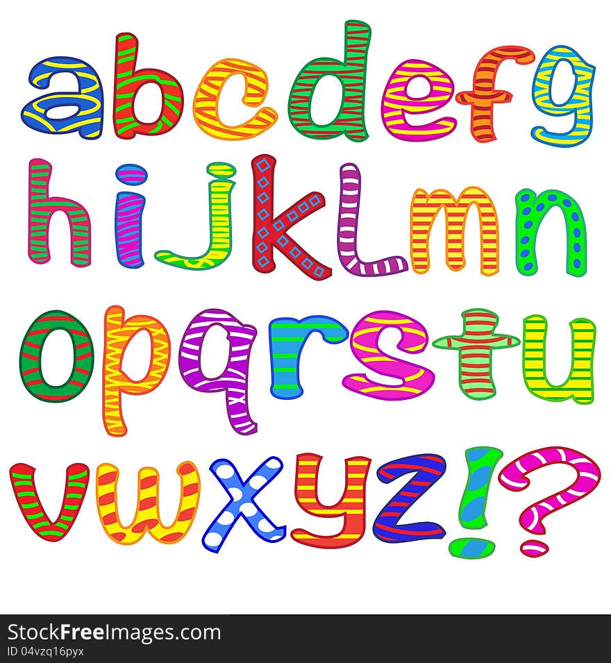 Stock image - the English alphabet. Letters.