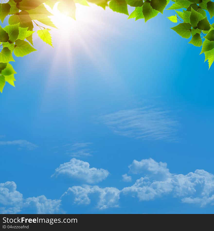 Under the blue skies. Abstract natural backgrounds for your design