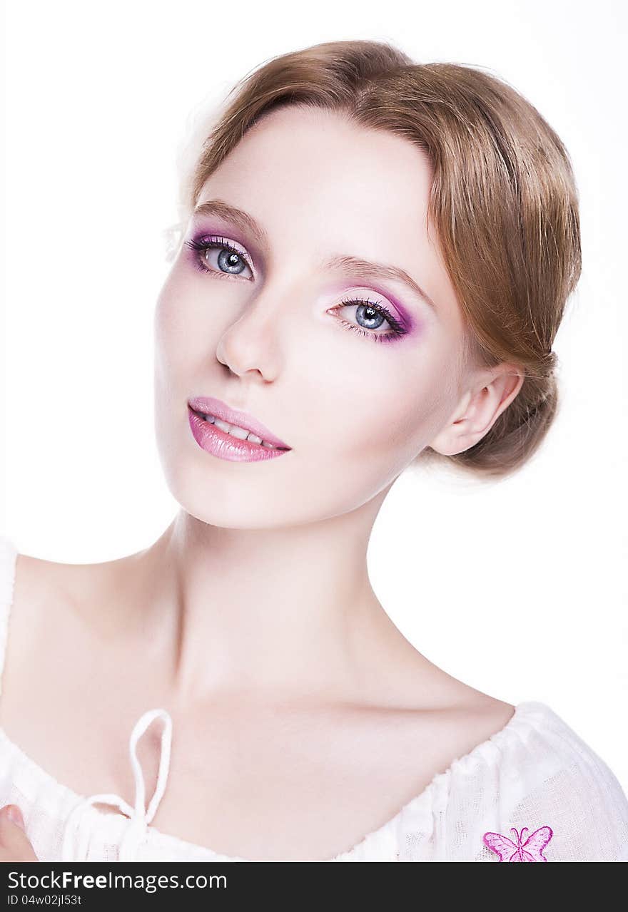 Beautiful Woman Model - Natural Perfect Make-up