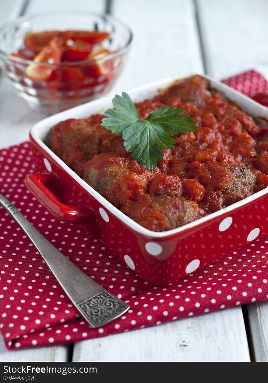 Meatballs with tomato sauce