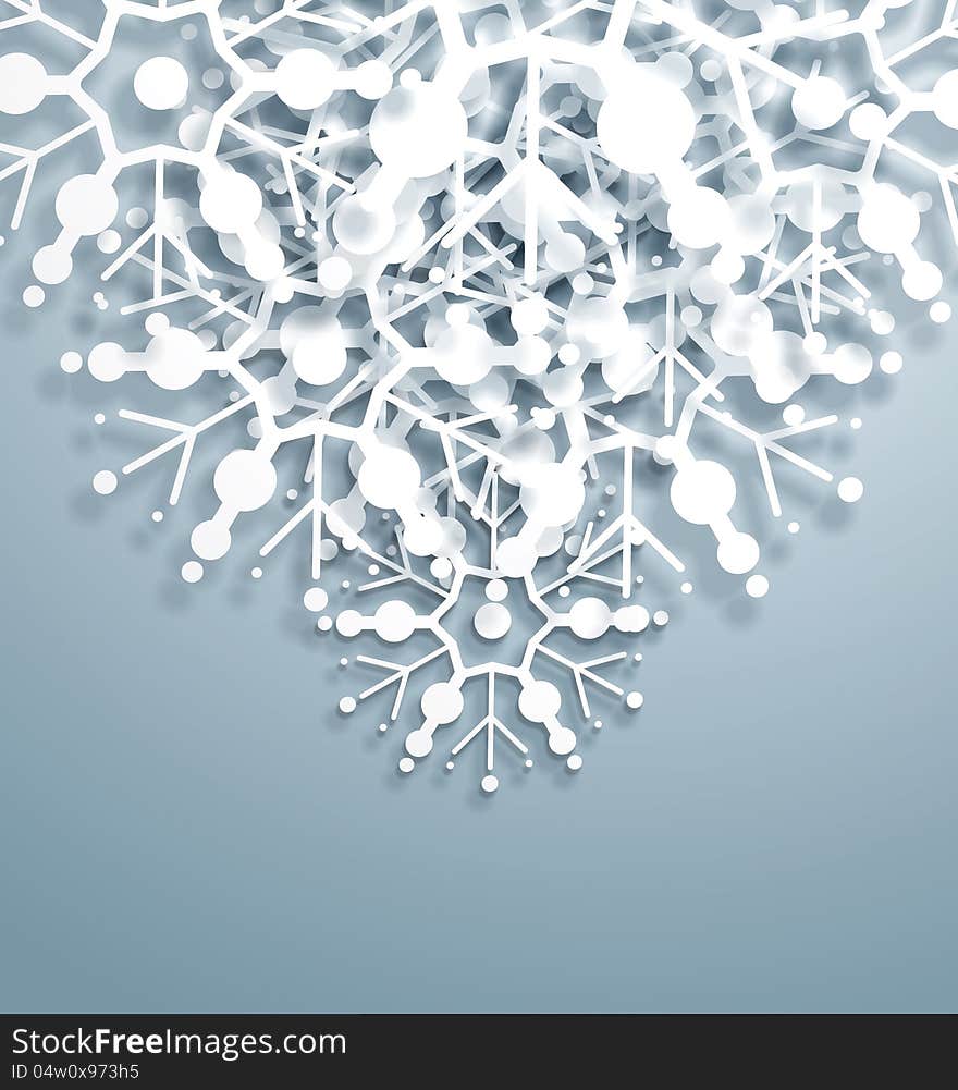 Overlapping Snowflakes