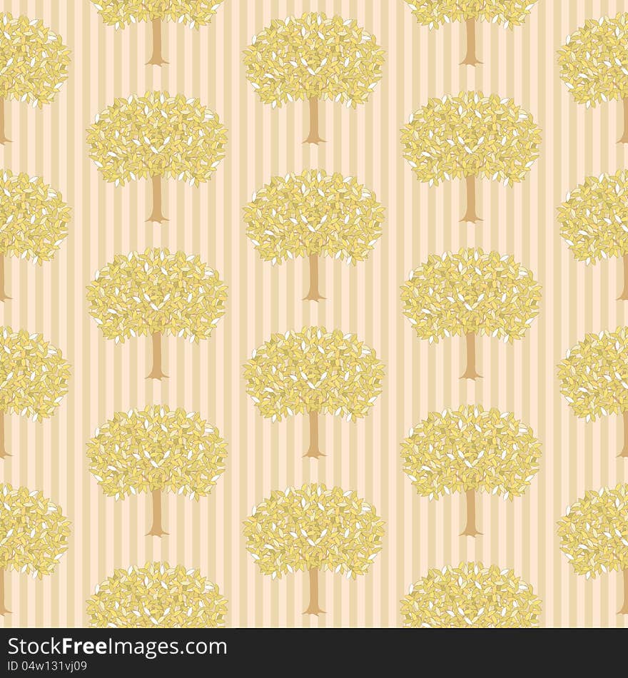 Vector illustration seamless background with trees. Vector illustration seamless background with trees.