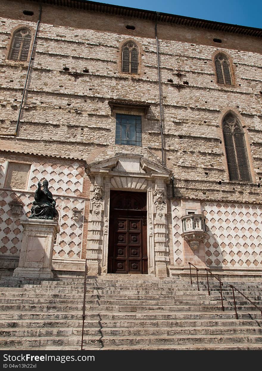 Portal of The Cathedral of San Lorenzo in Perugia. Portal of The Cathedral of San Lorenzo in Perugia