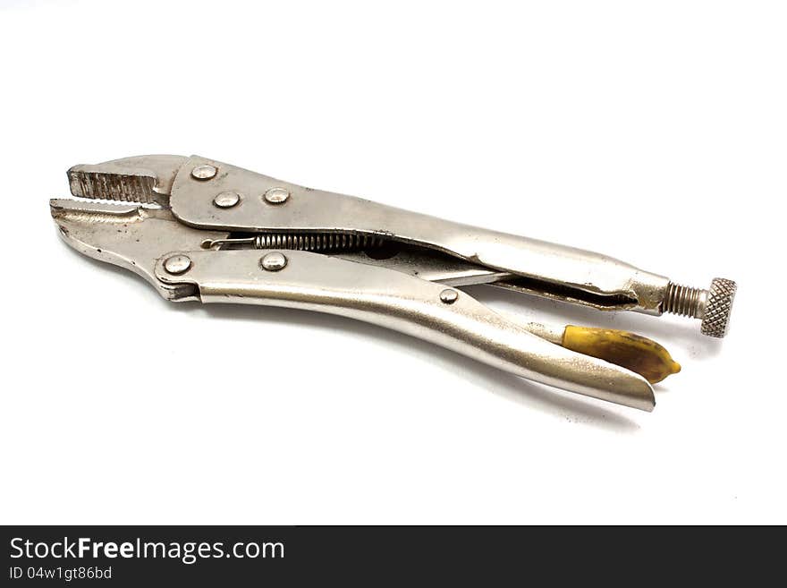 Pliers lock old tools adjustable background white construction equipment grip hand industry locking metal silver steel tool utility vise white wrench. Pliers lock old tools adjustable background white construction equipment grip hand industry locking metal silver steel tool utility vise white wrench