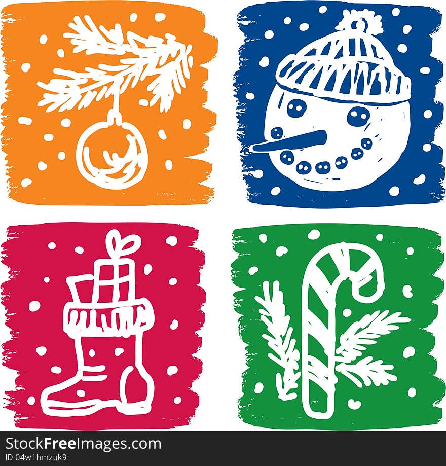 Vector image of a different christmas symbols. Vector image of a different christmas symbols.