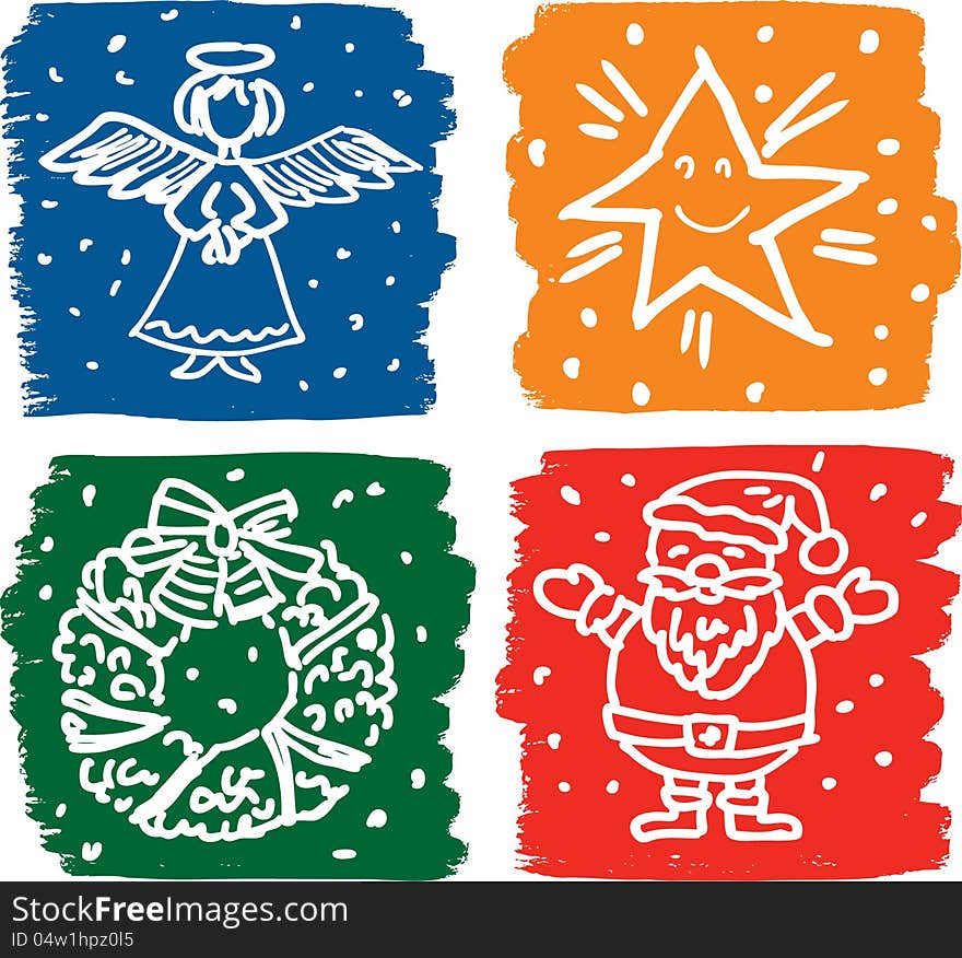 Vector image of a different christmas symbols. Vector image of a different christmas symbols.