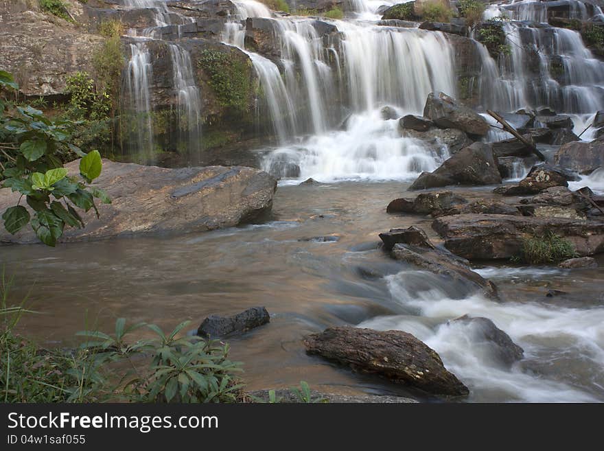 Beautiful waterfall from wild nature.  clean water suitable for relaxation. Beautiful waterfall from wild nature.  clean water suitable for relaxation.